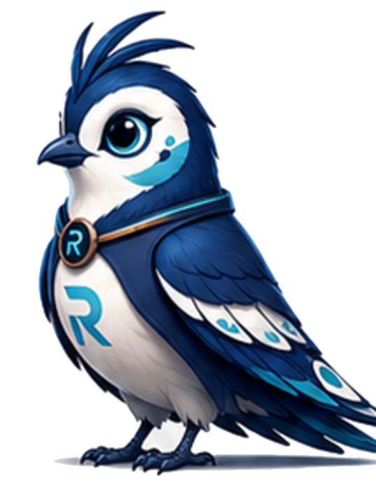 Riv, the Rivram bird, standing proud